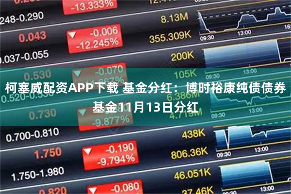 柯塞威配资APP下载 基金分红：博时裕康纯债债券基金11月13日分红