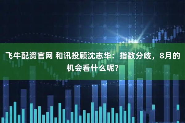 飞牛配资官网 和讯投顾沈志华：指数分歧，8月的机会看什么呢？